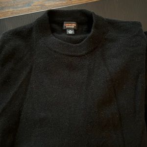 Crewcuts girls black cashmere Crew neck sweater.